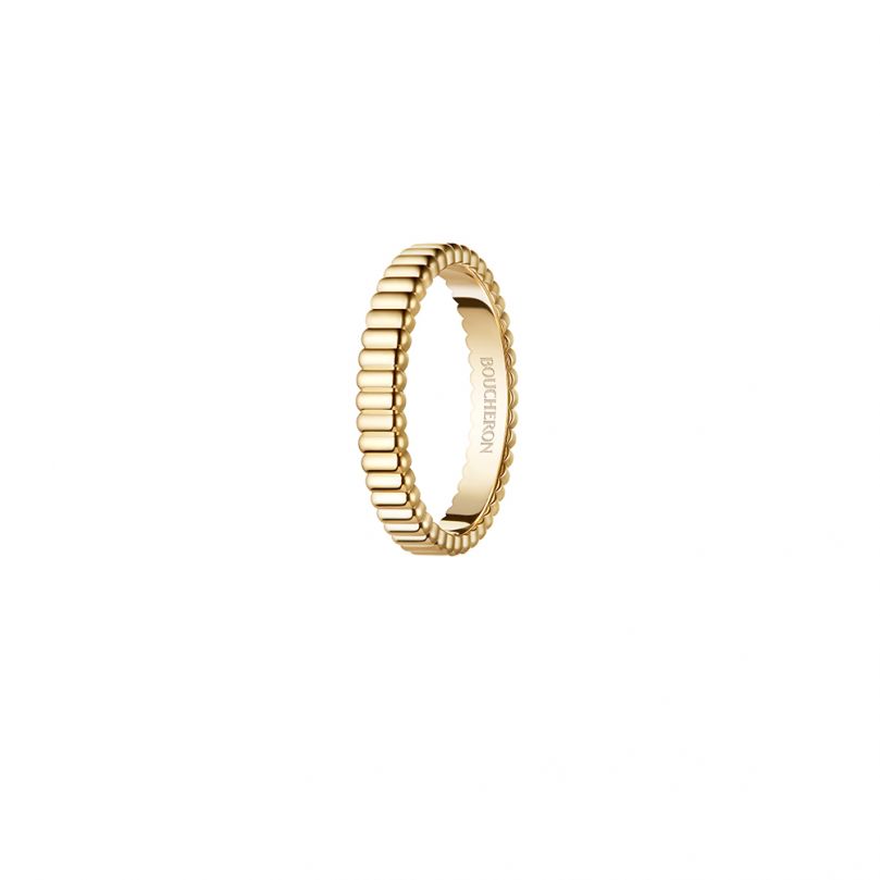 Second product packshot​ Grosgrain yellow gold wedding band