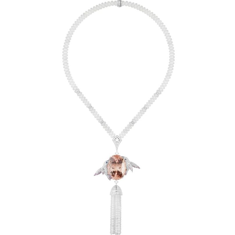 Hopi the hummingbird necklace white 
