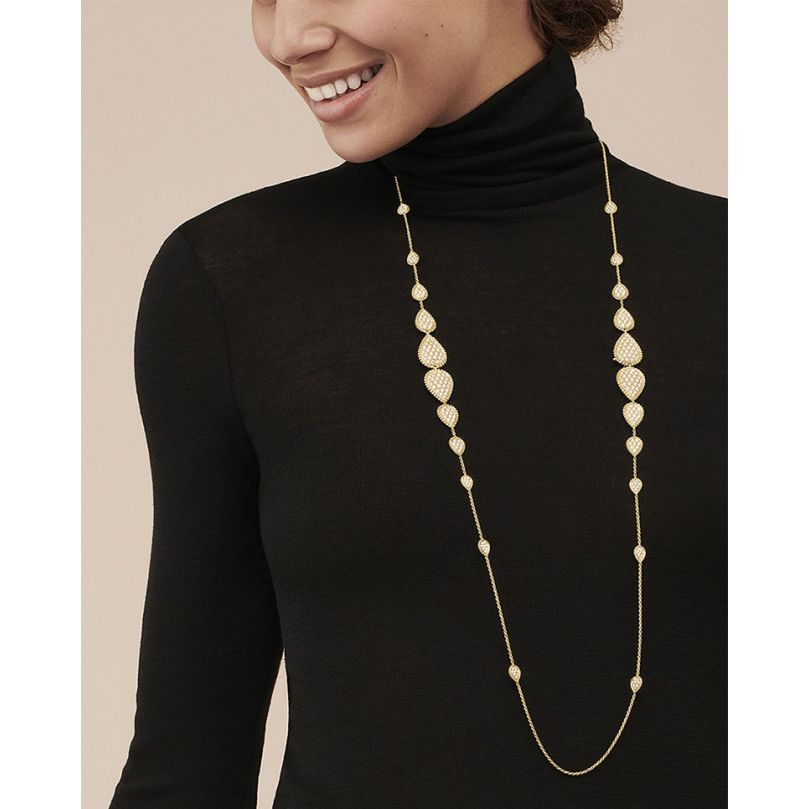 Long necklace serpent boheme yellow 