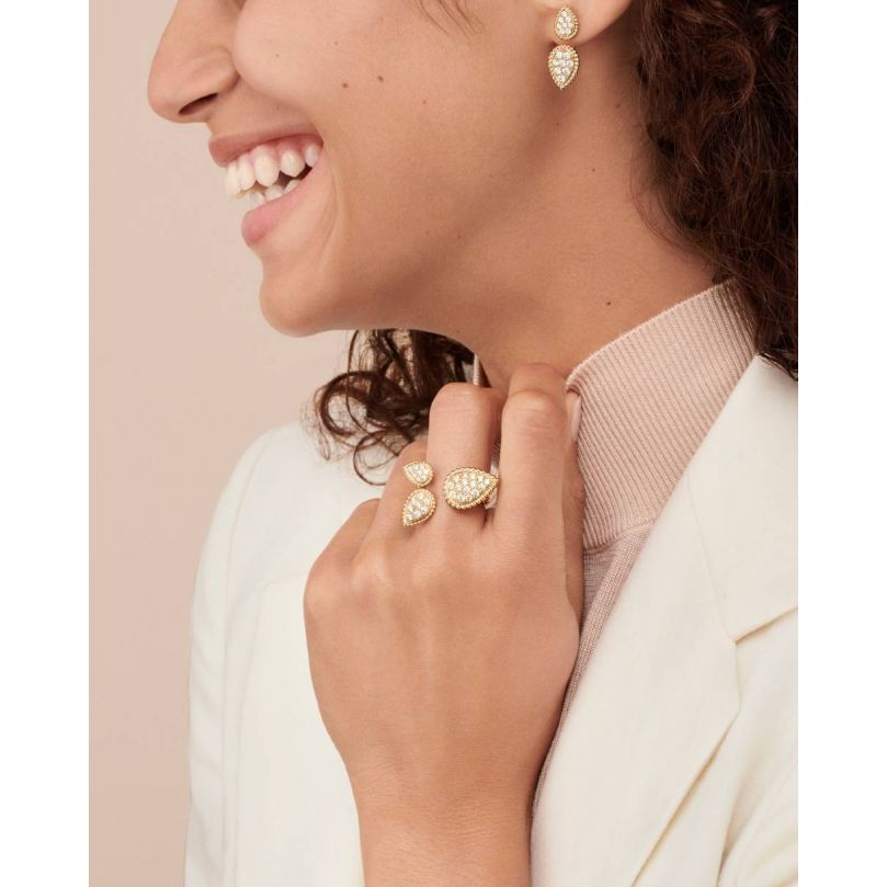 SERPENT BOHEME 4 MOTIFS DIAMONDS STUD EARRINGS