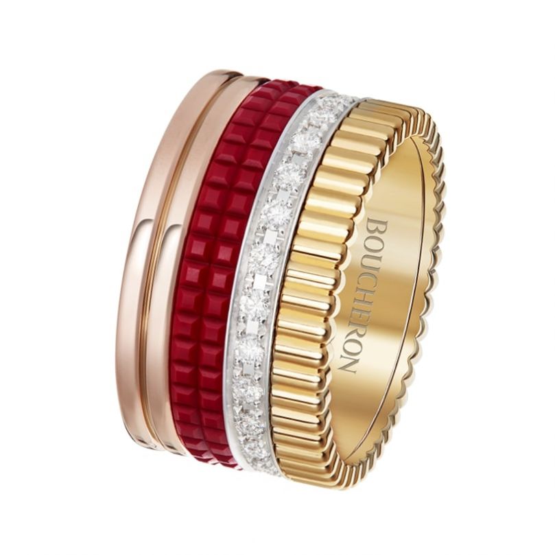 First product packshot Quatre Red Edition Large ring