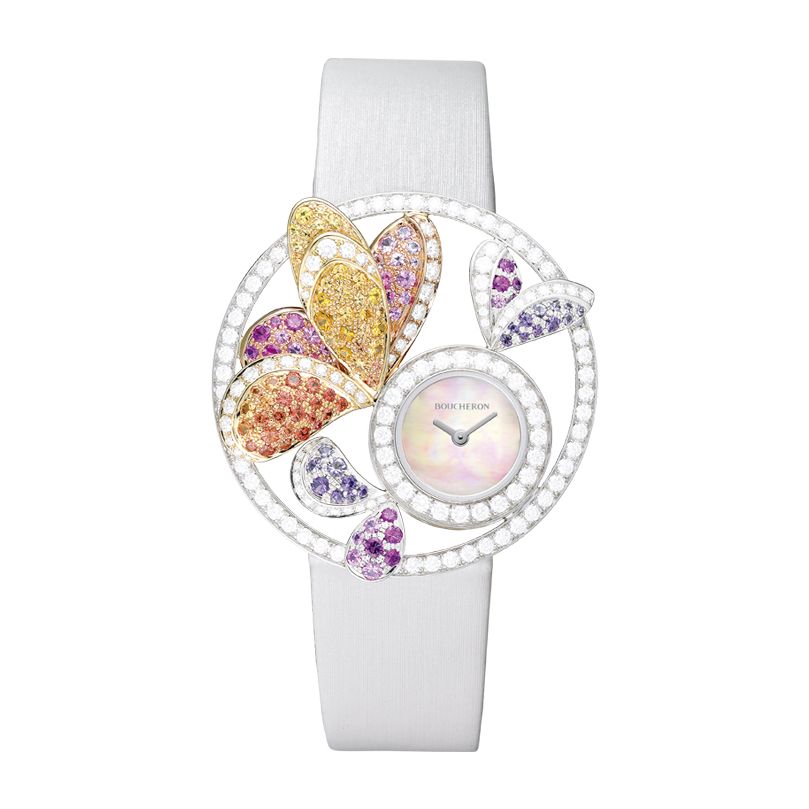 First product packshot Ajourée Bouquet d'Ailes鏤空珠寶腕錶