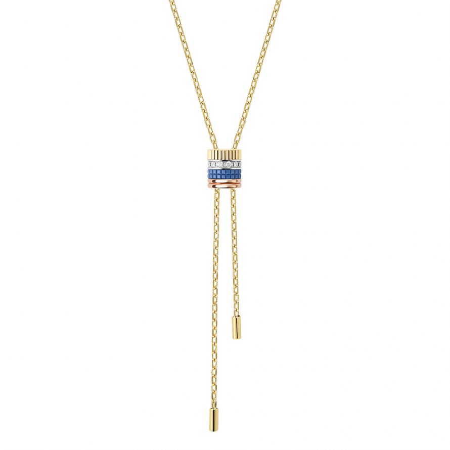 First product packshot Quatre Blue Edition Tie Necklace, large model