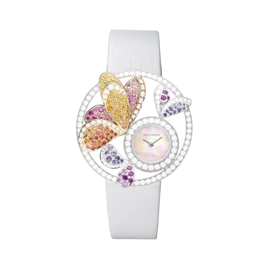 First product packshot Ajourée Bouquet d'Ailes鏤空珠寶腕錶