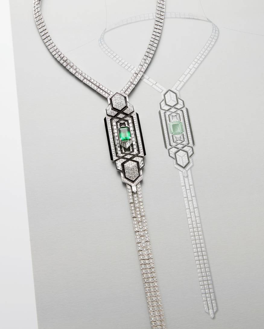 histoire de style art deco collection necklace