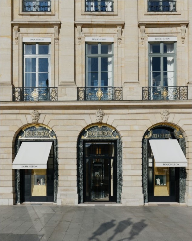 Façade de la boutique Boucheron à la place Vendôme - Paris