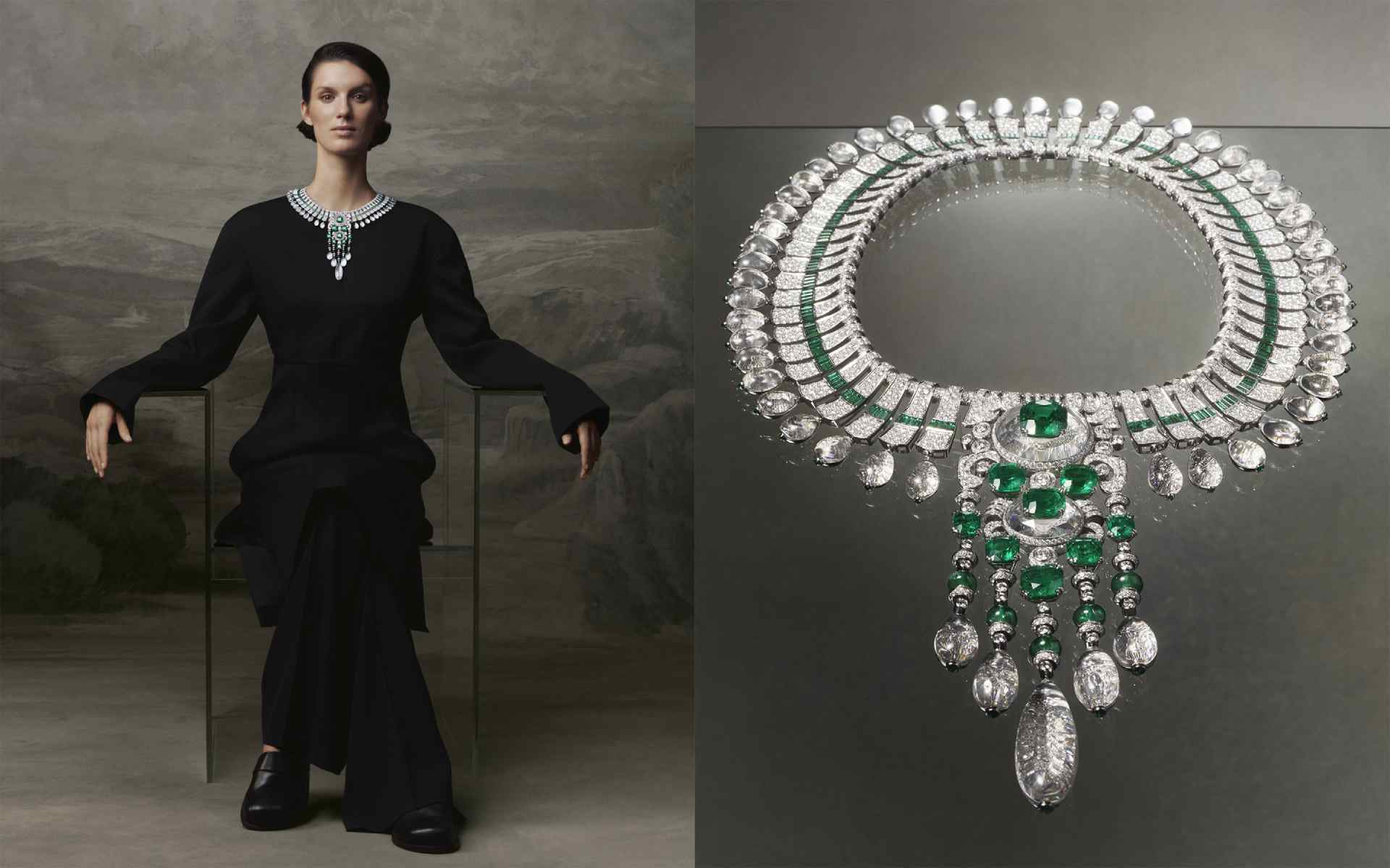 The Consecration of Emeralds Necklace - High Jewelry - New Maharajahs 