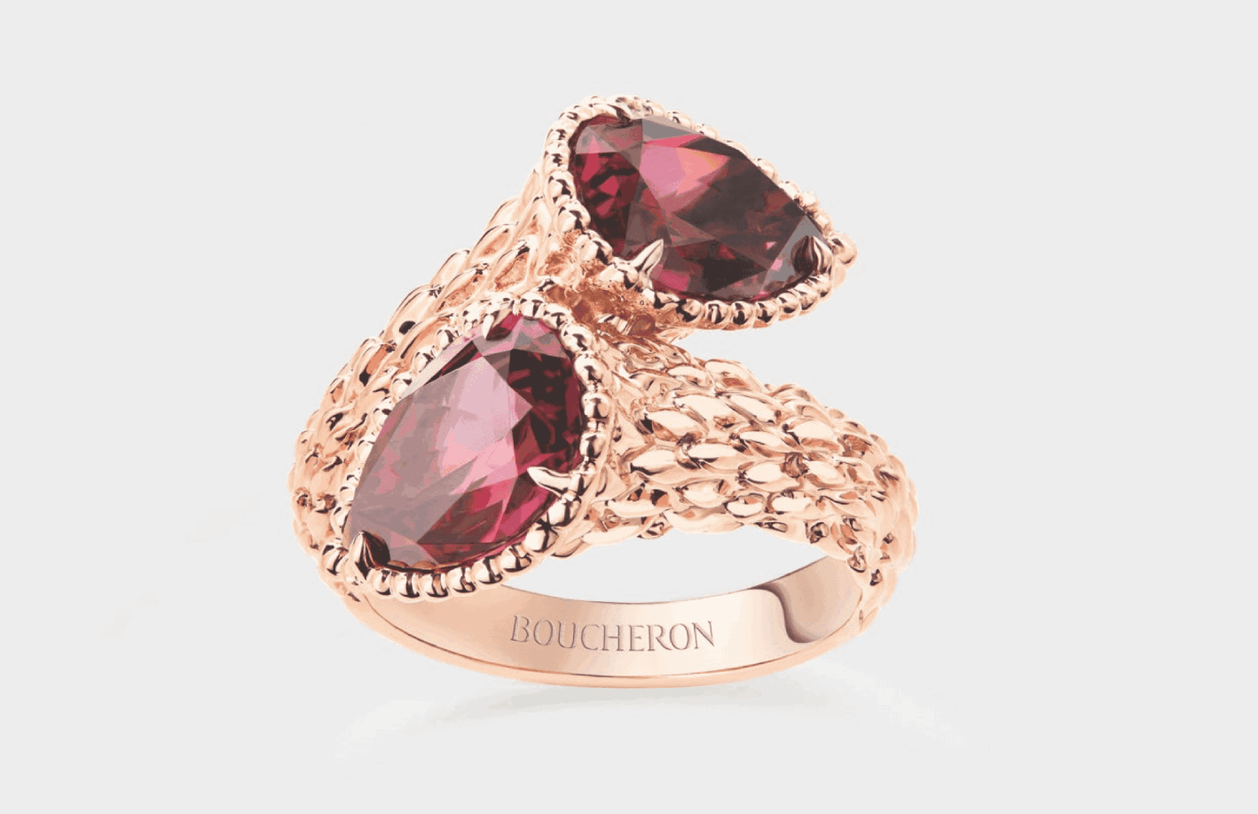 Boucheron's iconic Serpent Bohème ring